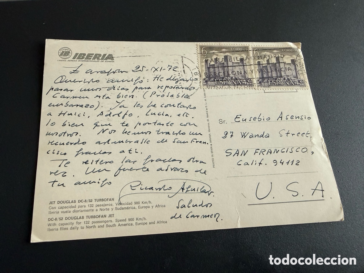 Postales: Postal. IBERIA. JET DOGLAS - Foto 2