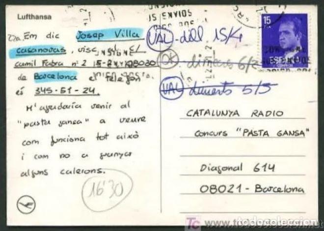 Postales: Lufthansa. Postal publicitaria. Circulada. - Foto 2