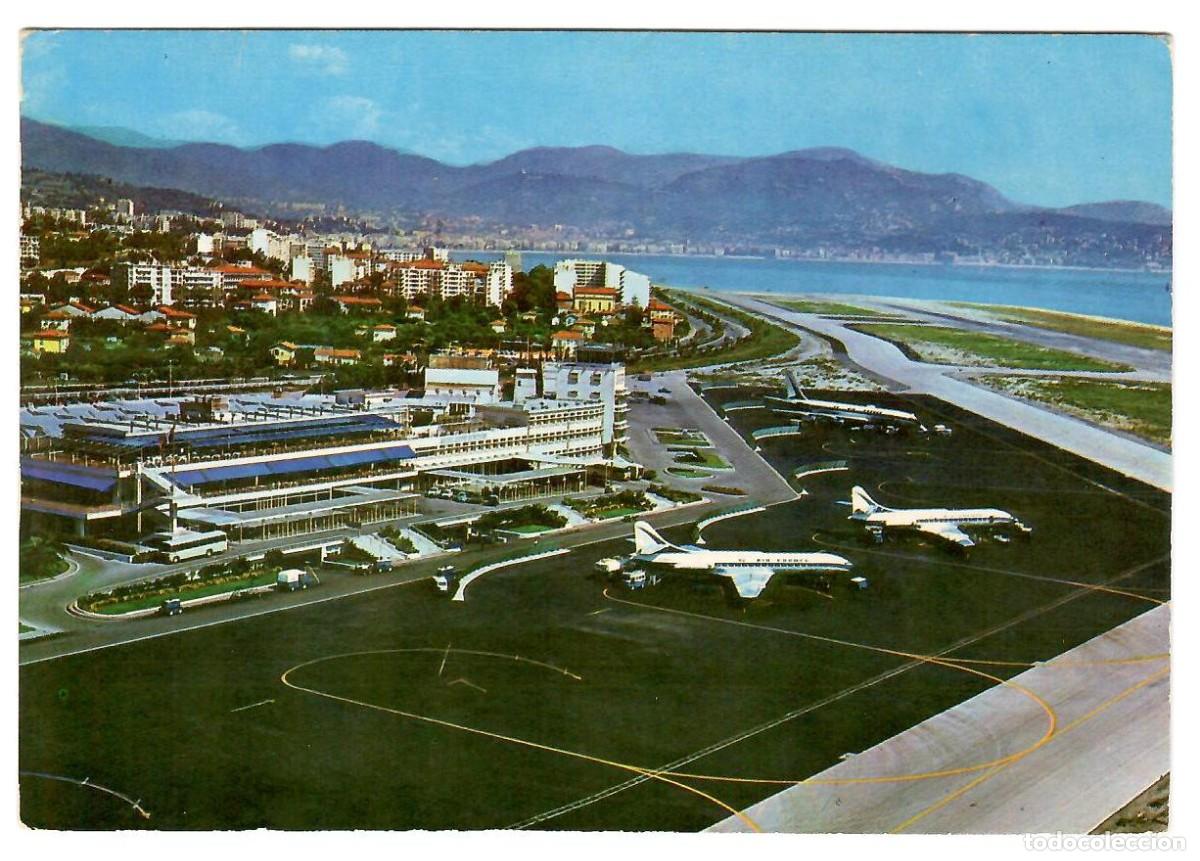 Postales: AEROPUERTO DE NIZA / NICE-C&Ocirc;TE D'AZUR (Francia). Ed. YPA, Nice, 02N. Escrita al dorso.