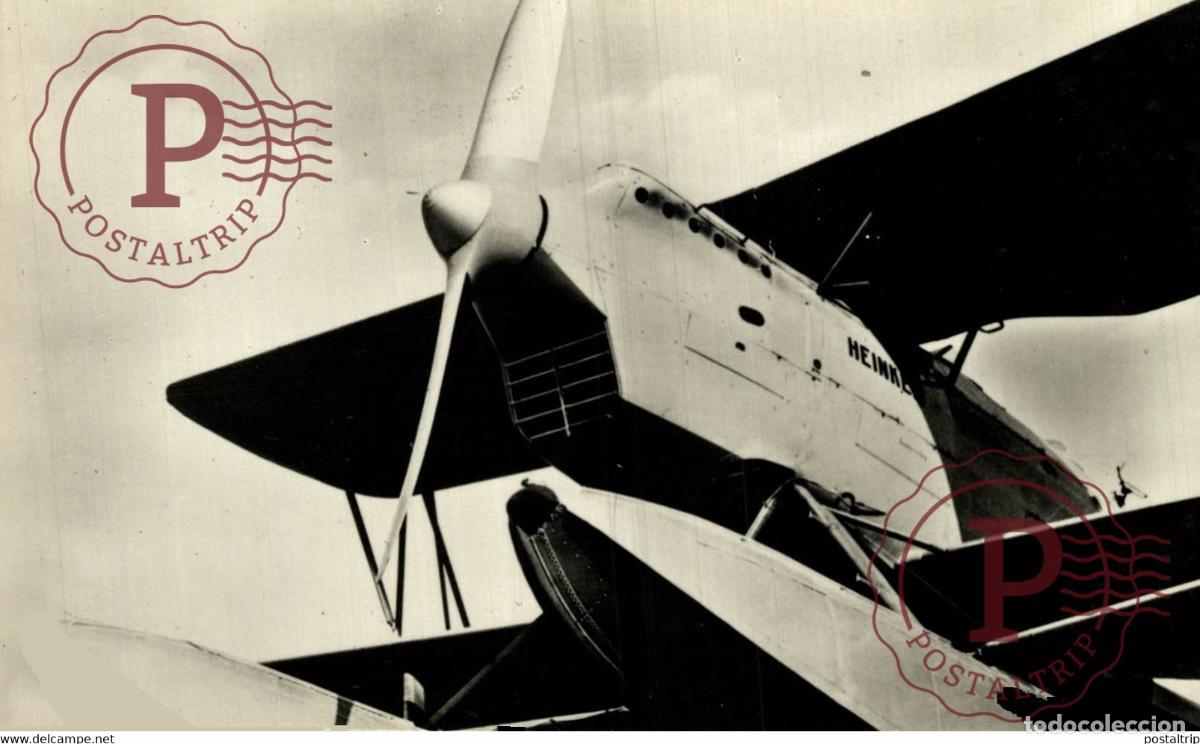 Postcards: RPPC HINKEL HE 60 DUITSCHE ZEEVERKENNER GERMANY DEUTSCHLANG REAL PHOTO POSTCARD. AVIACI&Oacute;N