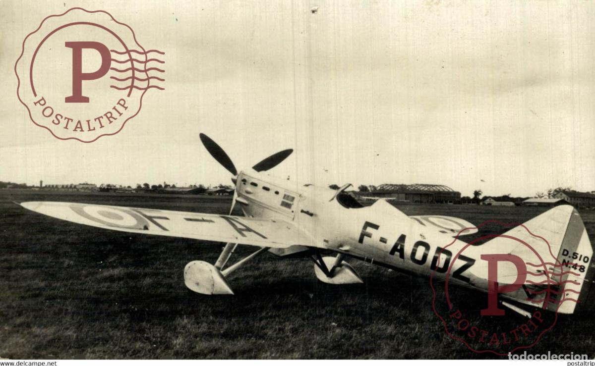 Postcards: RPPC FRANCE DEWOITINE D 510 REAL PHOTO POSTCARD. AVIACI&Oacute;N