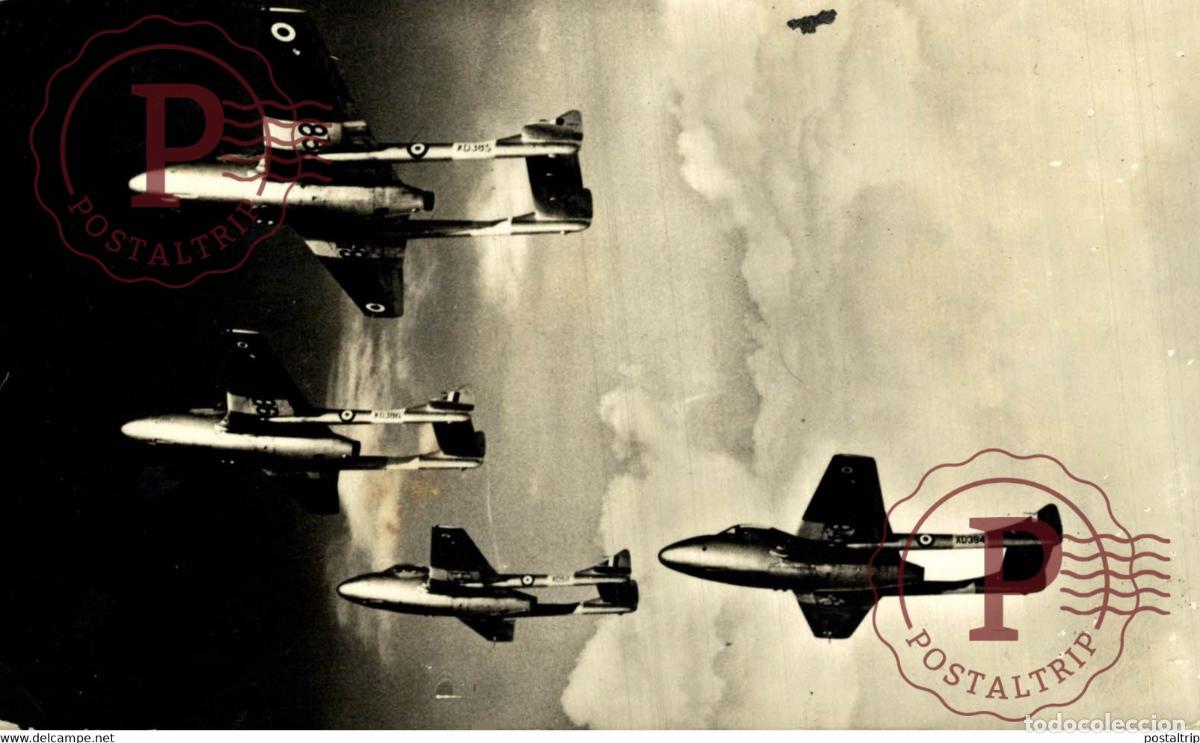 Postales: RPPC HAVILAND VAMPIRE TRAINER ROYAL AIR FORCE