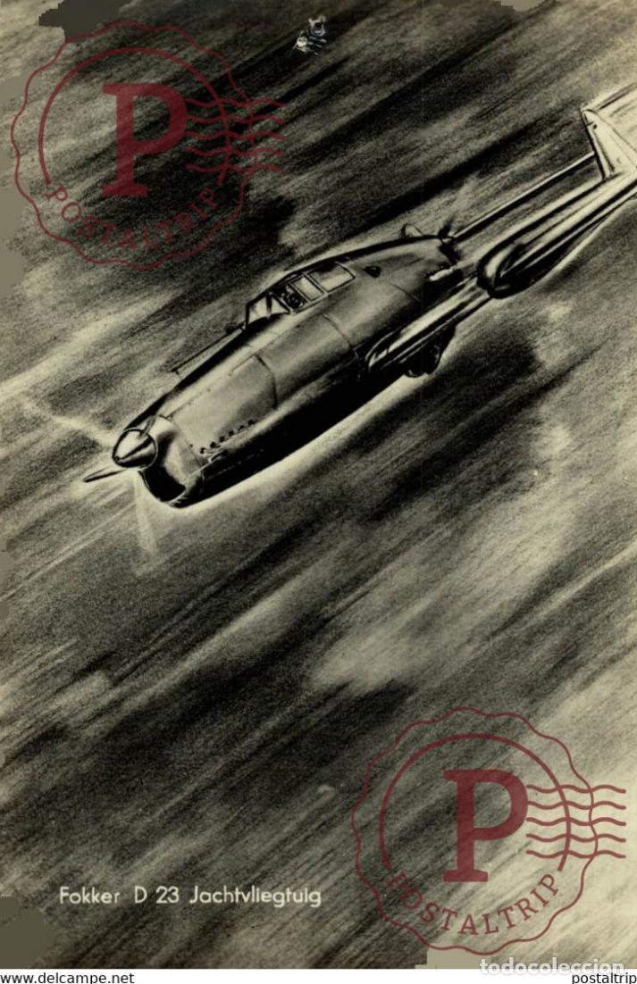 Postales: RARE CARD BUT PINHOLE FOKKER D23 JACHTVLIEGTUIG REAL PHOTO POSTCARD. AVIACI&Oacute;N
