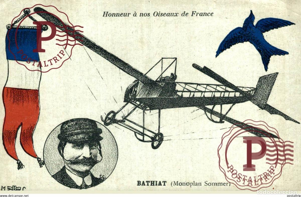 Postales: BATHIAT MONOPLAN SOMMER HONNEUR A NOS OISEAUX DE FRANCE