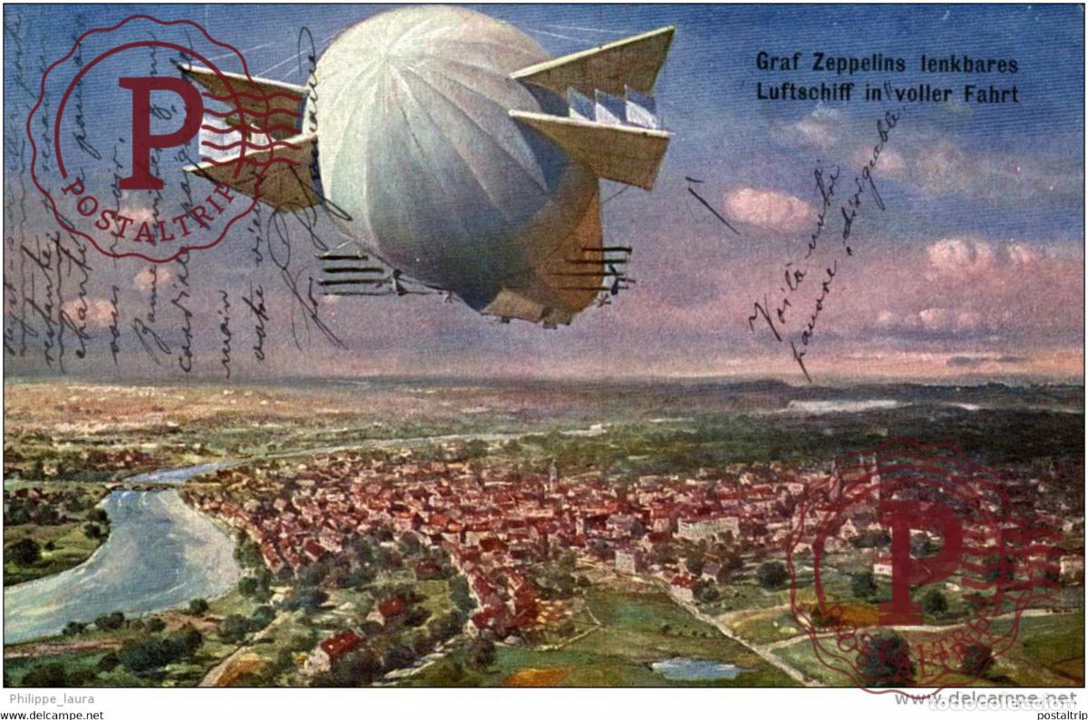 Postales: Graf zeppelins Lenkbares Luftschiff in Voller Fahrt