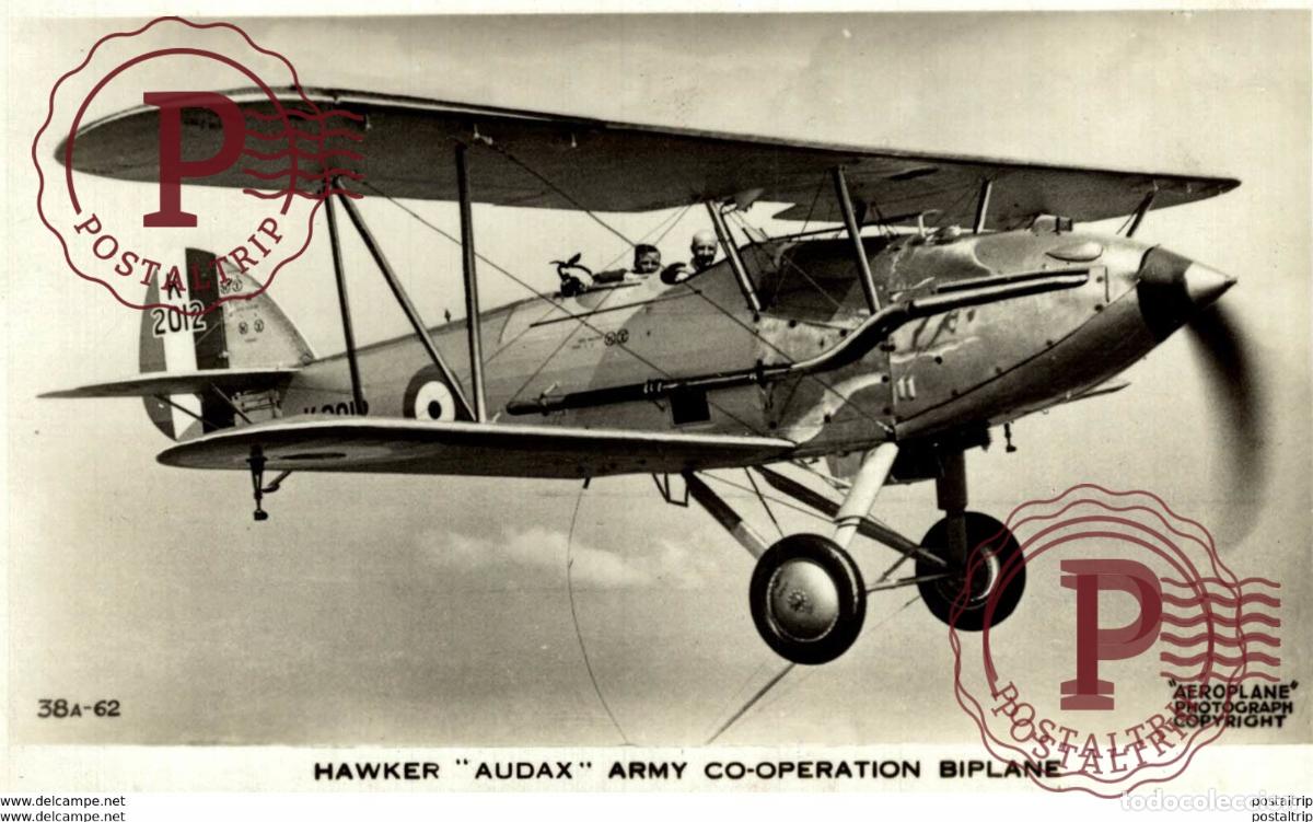 Postales: HAWKER AUDAX ARY CO OPERATION BIPLANE - Foto 1