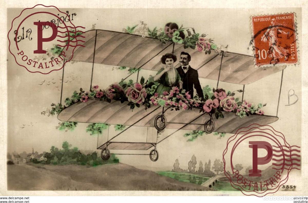 Postkarten: aviacion, avion, vliegtuig