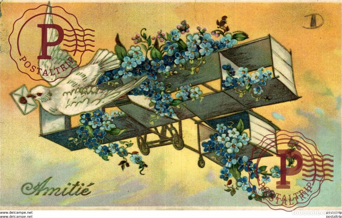 Postkarten: aviacion, avion, vliegtuig
