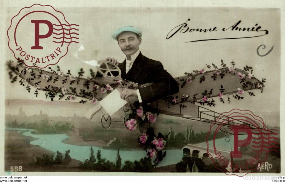 Postkarten: aviacion, avion, vliegtuig