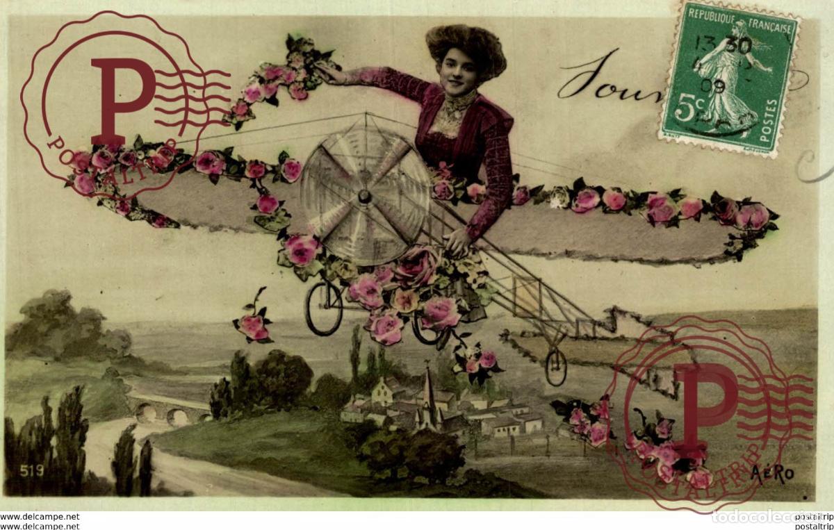 Postales: aviacion, avion, vliegtuig