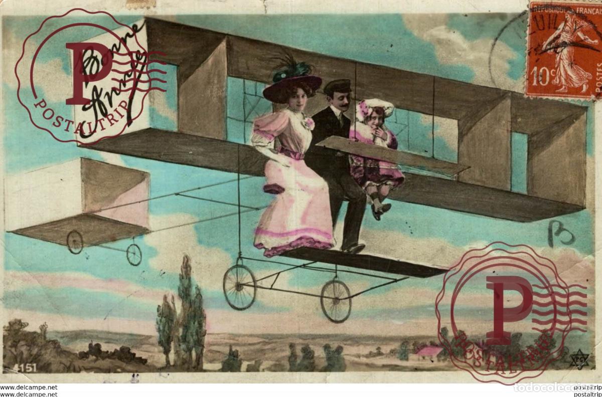 Postales: aviacion, avion, vliegtuig