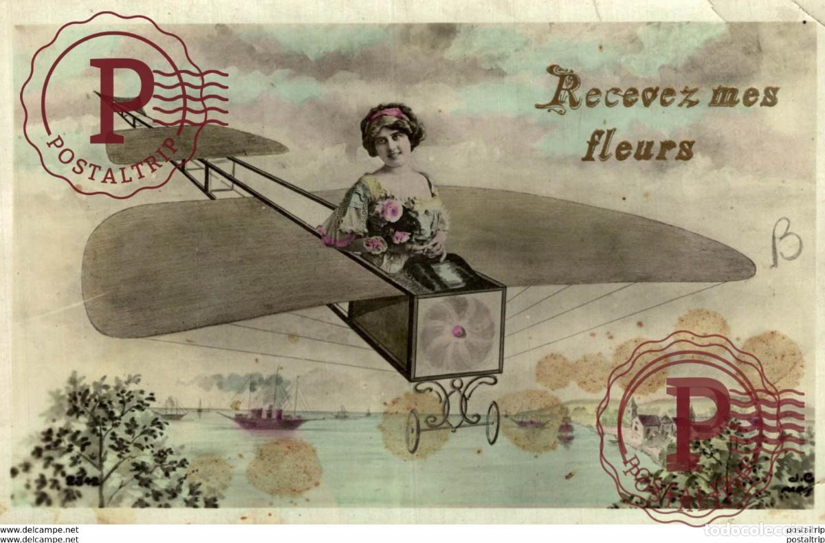 Postales: aviacion, avion, vliegtuig