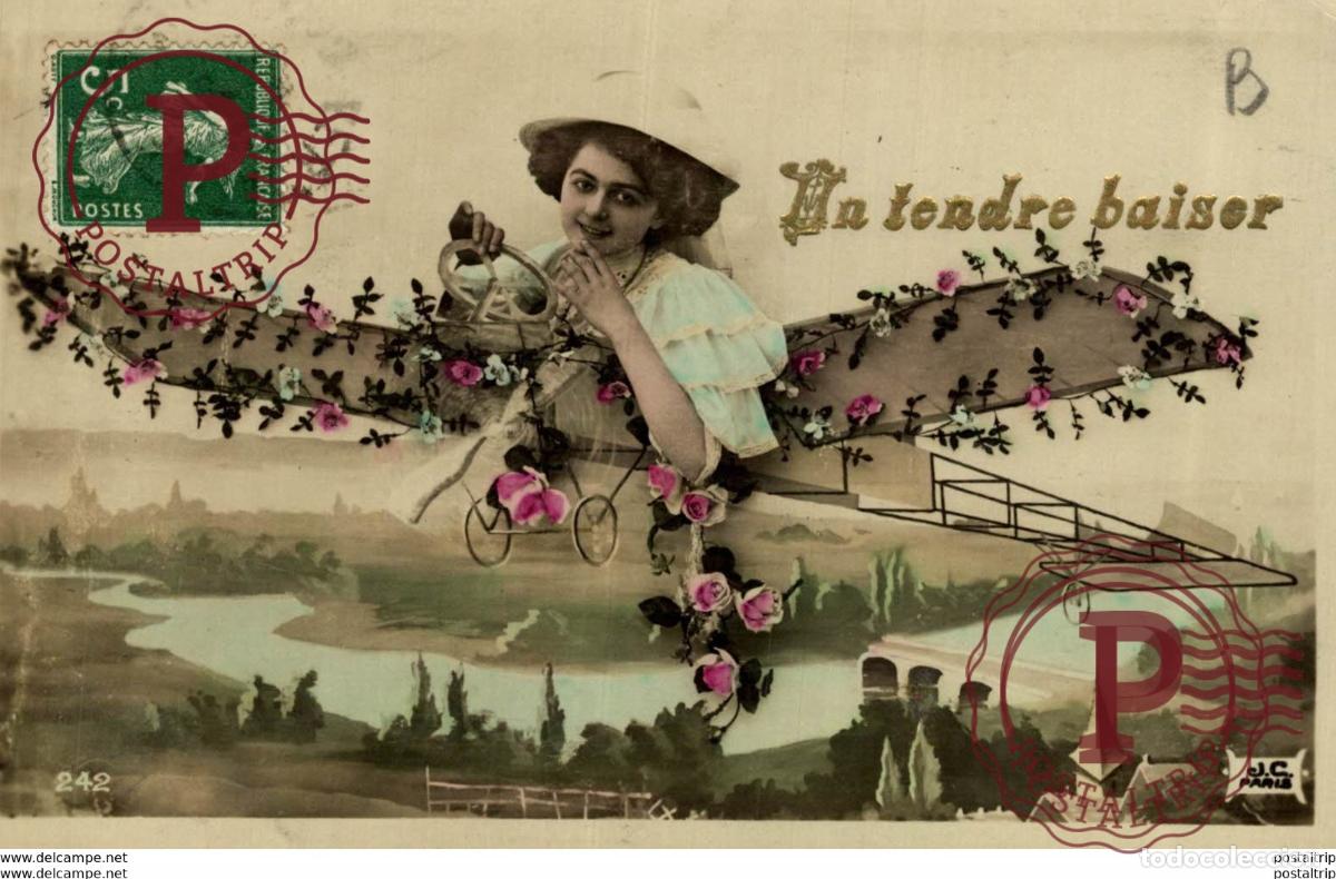 Postales: aviacion, avion, vliegtuig