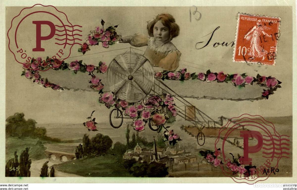 Postales: aviacion, avion, vliegtuig