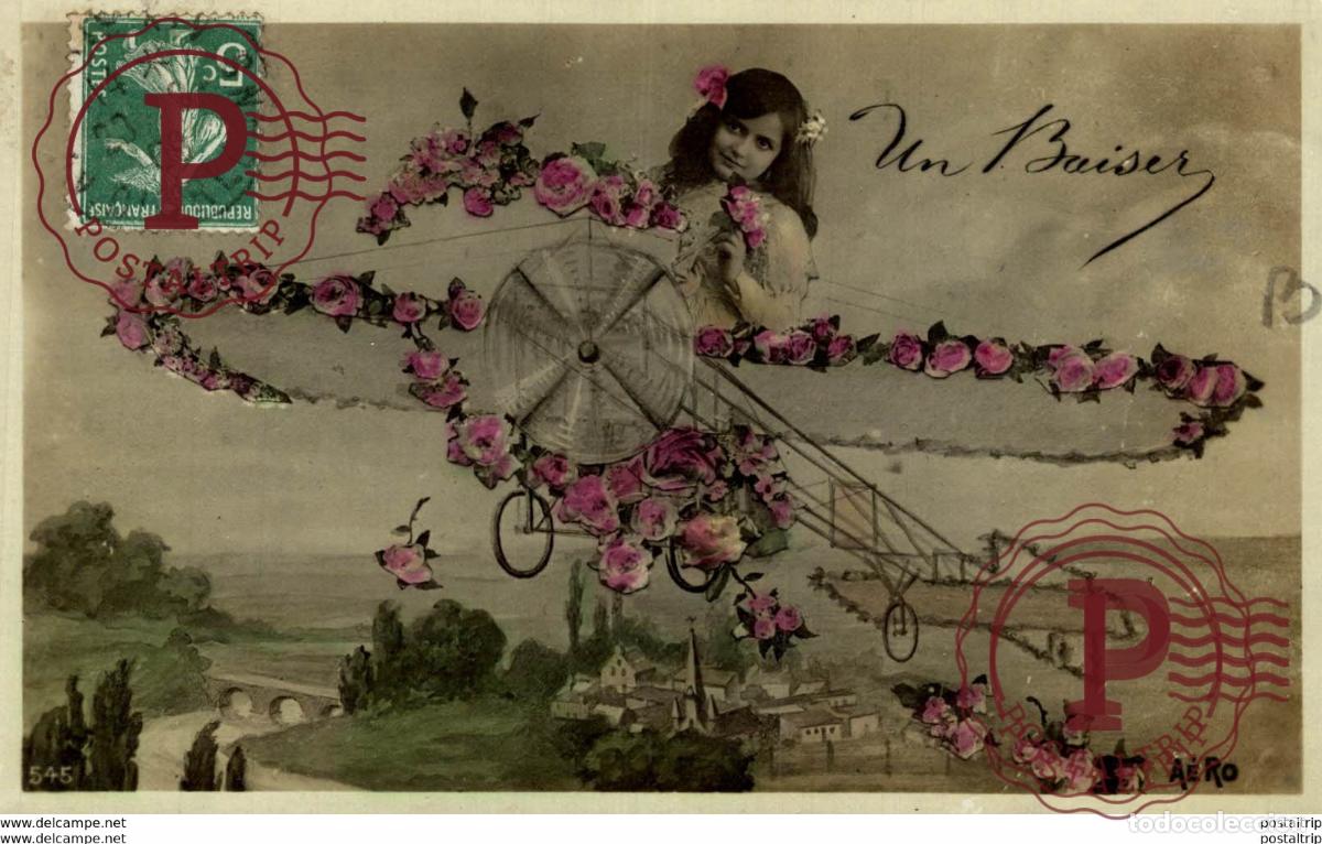 Postales: aviacion, avion, vliegtuig