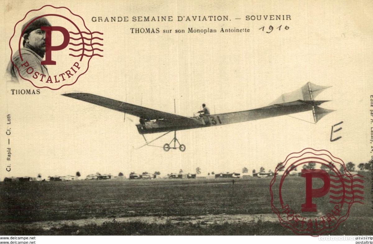 Postales: THOMAS, SUR MONOPLAN ANTOINETTE - Foto 1