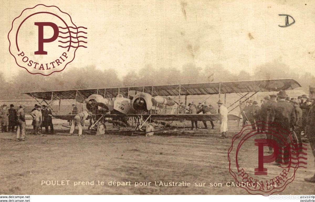 Postales: POULET PREND LE DEPART POUR LAUSTRALIE SUR SON CAUDRON G-4