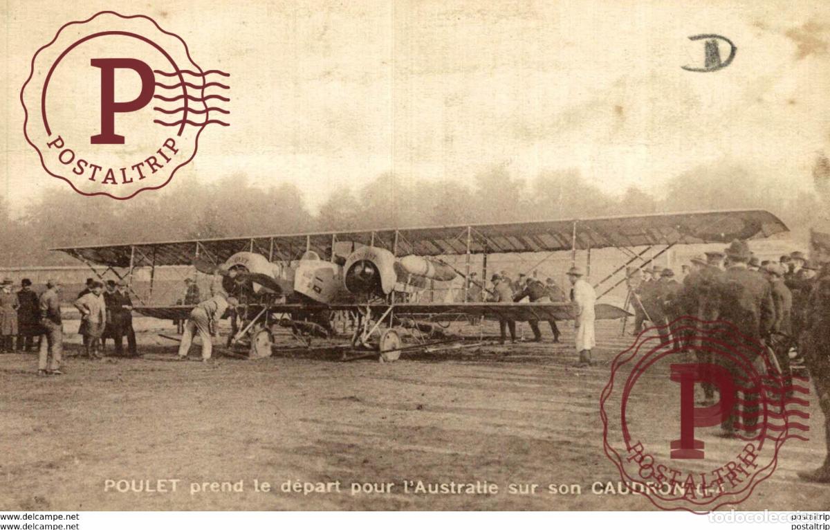 Postales: POULET PREND LE DEPART POUR LAUSTRALIE SUR SON CAUDRON G-4