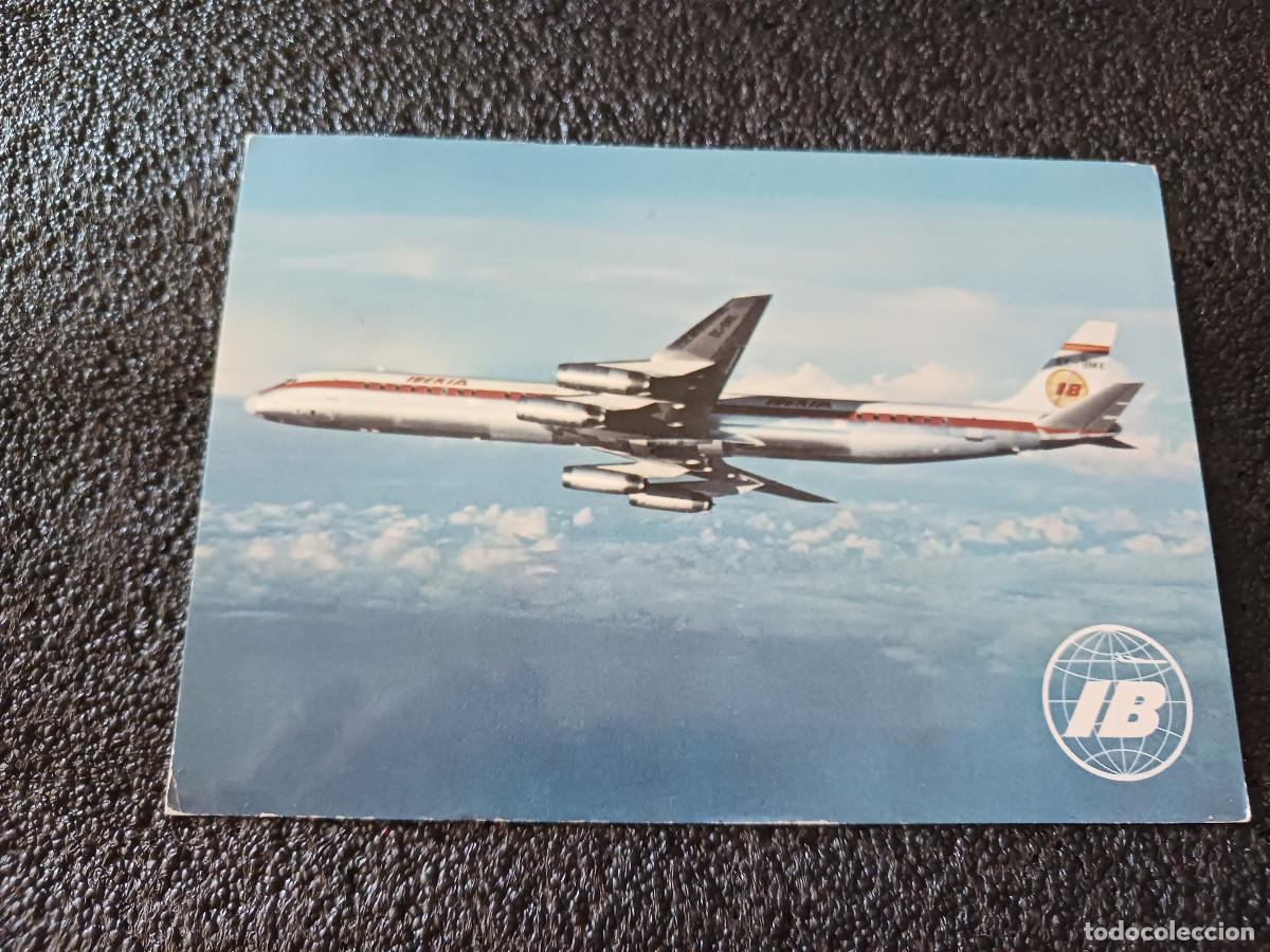 Postales: iberia, super dc douglas jet, circulada 1969