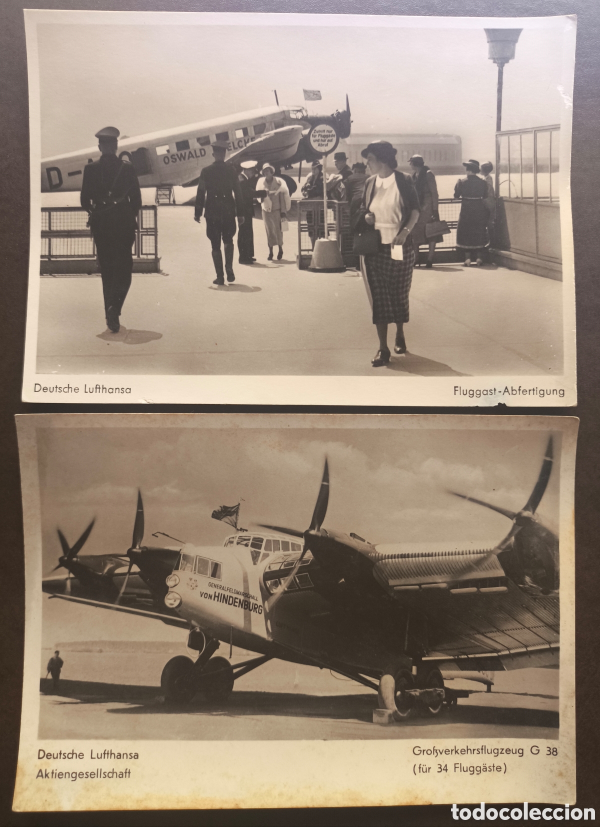 Postales: LUFTHANSA AIRPLAINE JUNKER AIRPORT POSTCARD POSTAL FOTOGR&Aacute;FICA GERMANY C. 1960