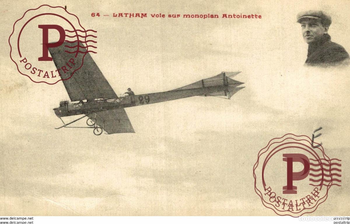 Postkarten: LATHAM, SUR MONOPLAN ANTOINETTE