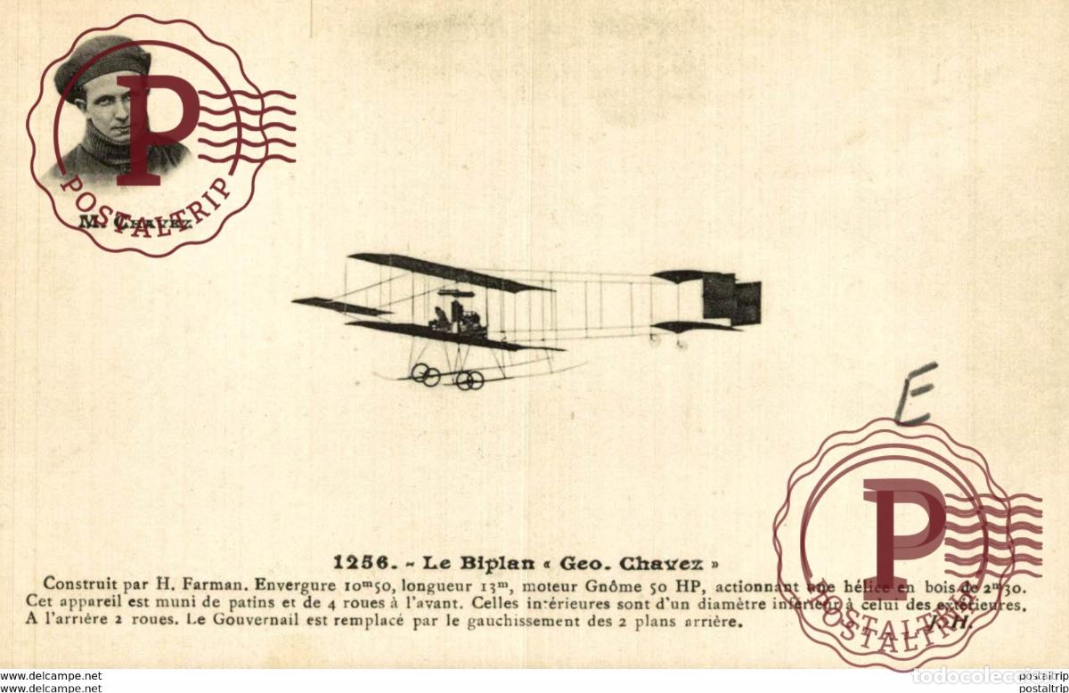 Postales: M. CHAVEZ, LE BIPLAN CHAVEZ - Foto 1