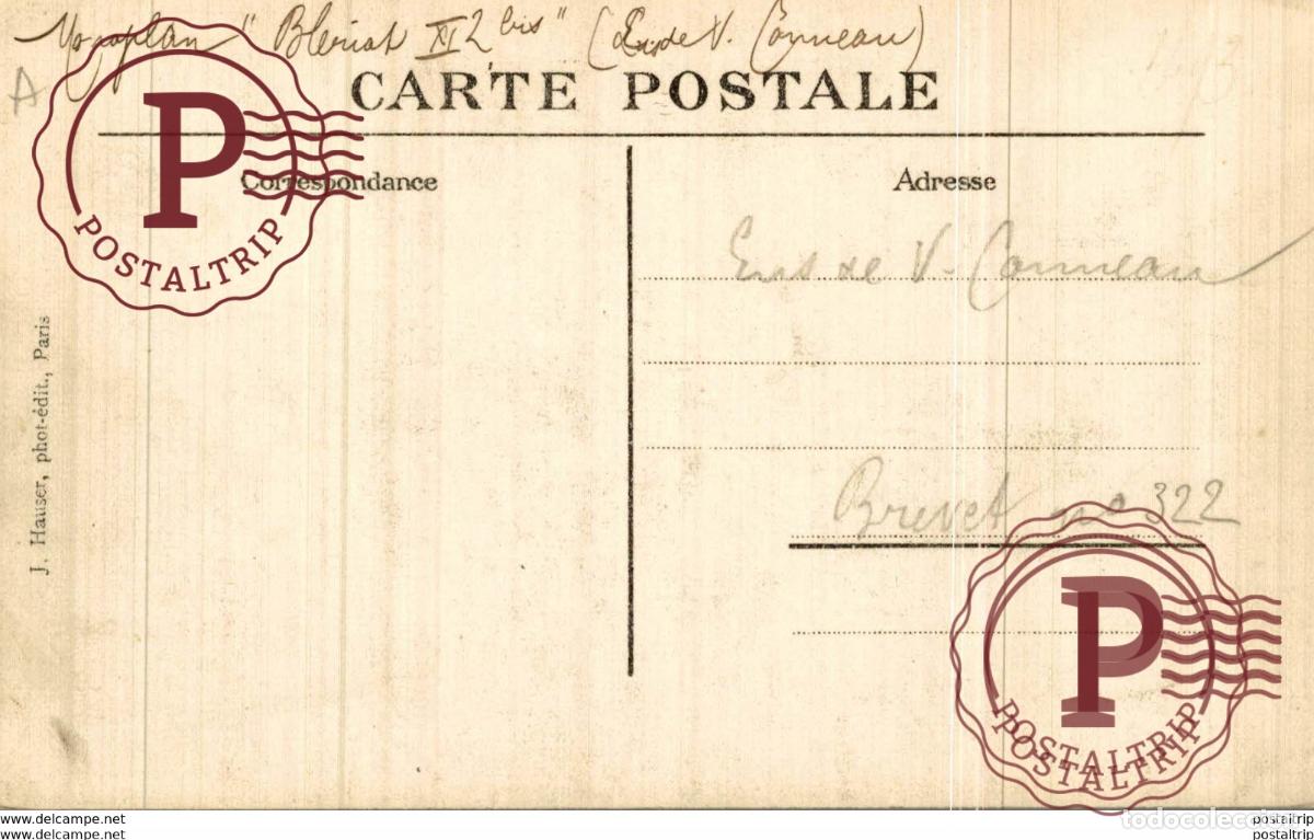 Postales: M. CONNEAU, MONOPLAN BL&Eacute;RIOT - Foto 2
