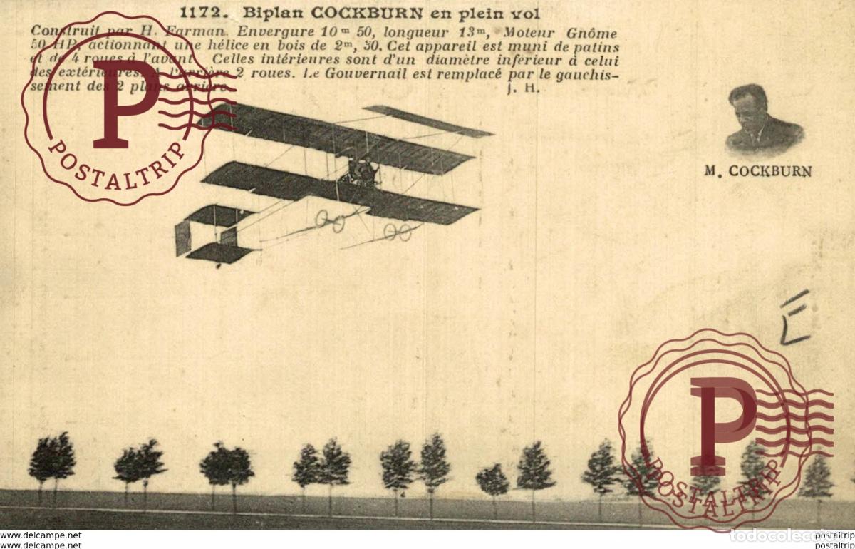 Postales: M. COCKBURN, BIPLAN COCKBURN - Foto 1