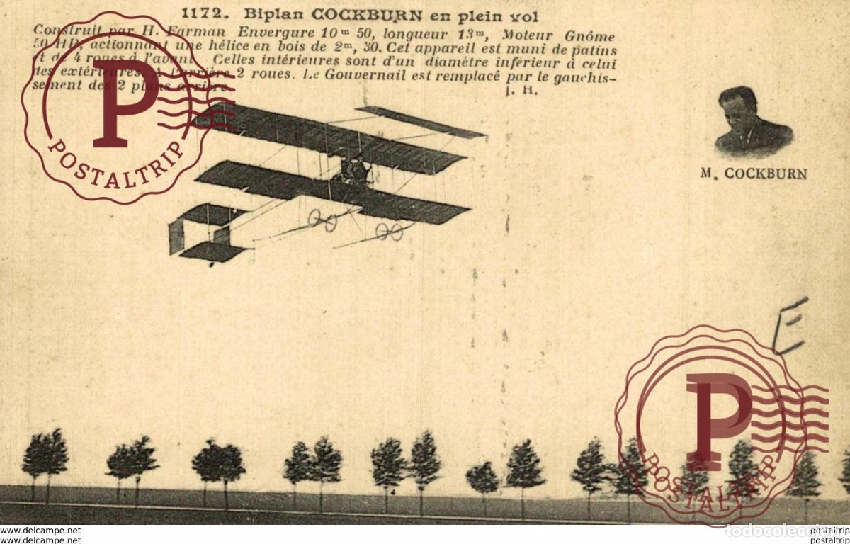 Postales: M. COCKBURN, BIPLAN COCKBURN - Foto 1