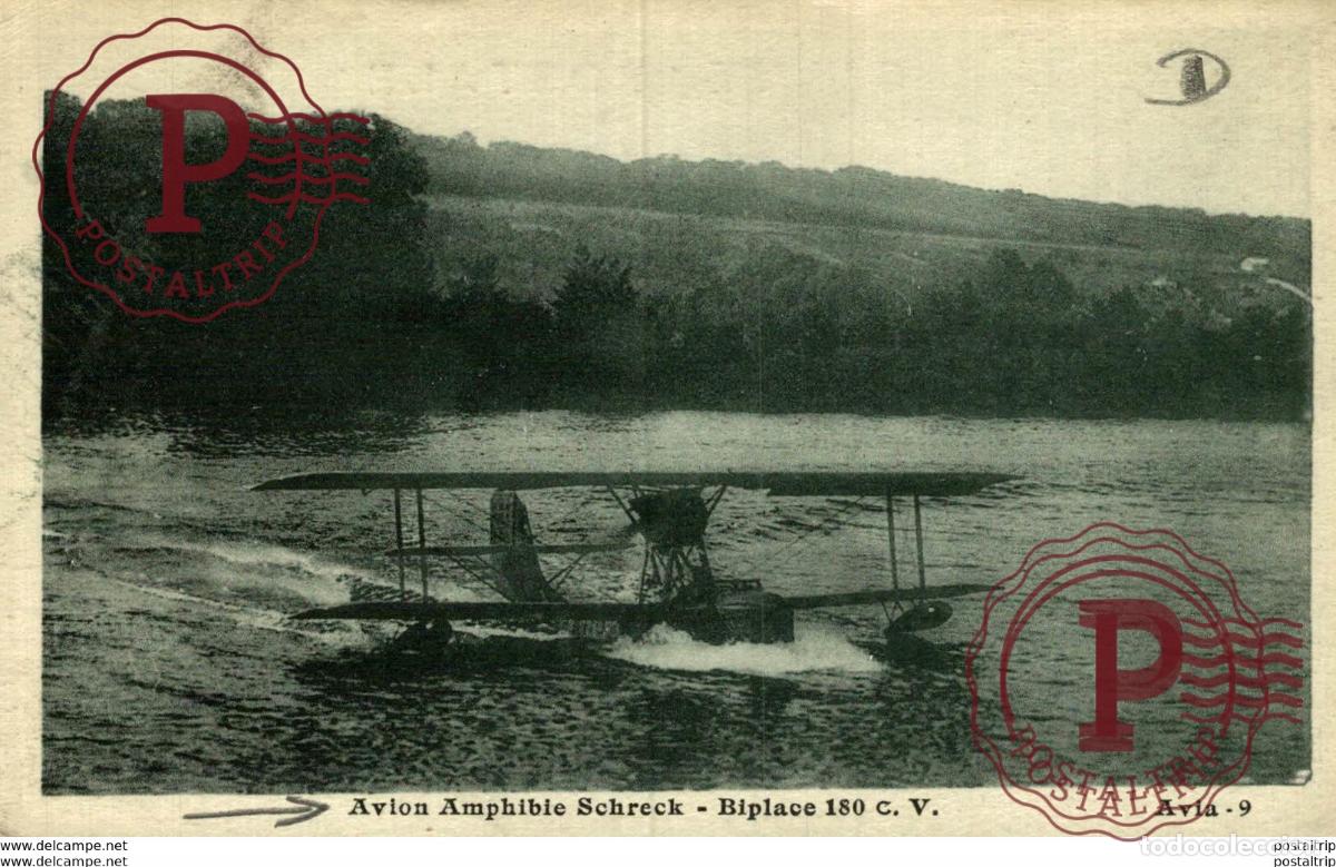 Cartes Postales: Avion Amphibie. AVIACI&Oacute;N