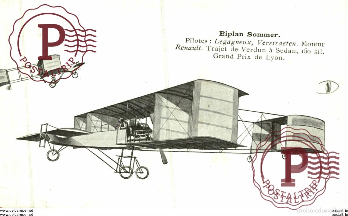 Postales: BIPLAN SOMMER. AVIACI&Oacute;N - Foto 1