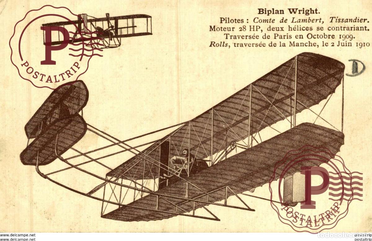 Postales: BIPLAN WRIGHT. AVIACI&Oacute;N - Foto 1
