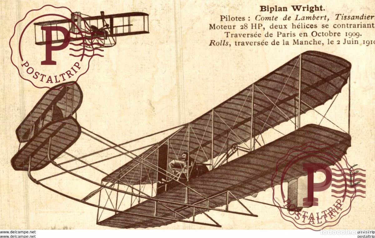 Postales: BIPLAN WRIGHT. AVIACI&Oacute;N - Foto 1