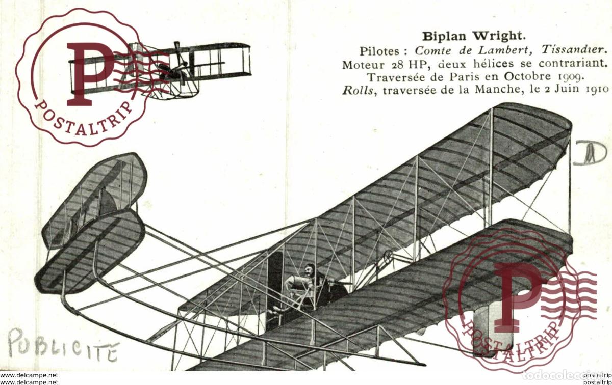 Postales: BIPLAN WRIGHT. AVIACI&Oacute;N - Foto 1