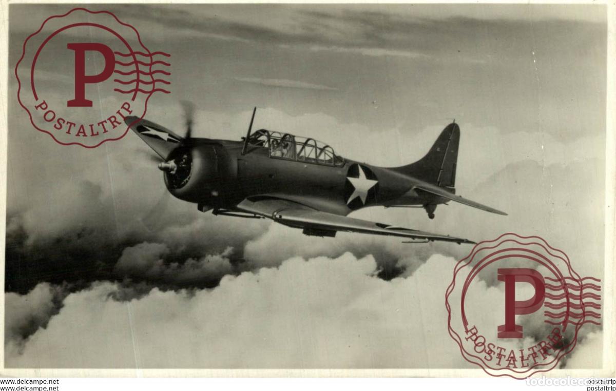 Postkarten: REAL PHOTO POSTCARD DOUGLAS SBD 4 DAUNTLESS BE CAREFUL CRACK ON RIGHT SIDE SEE SCAN