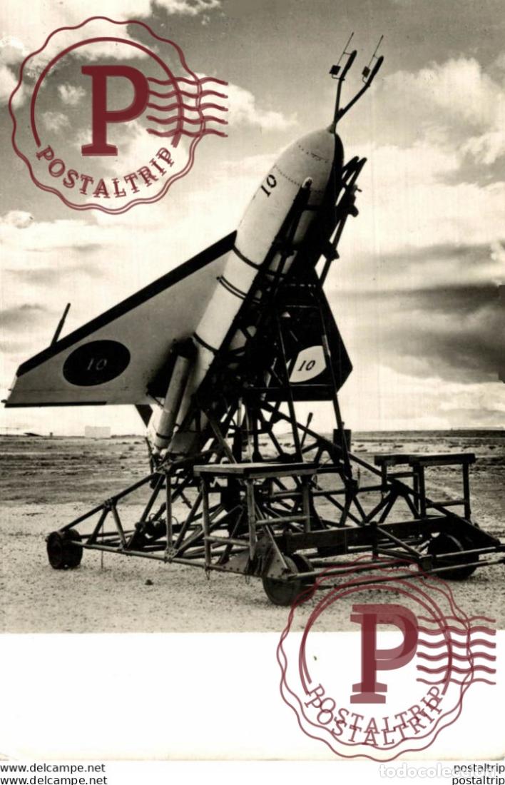 Postkarten: RPPC FAIREY VTO 2 FAIREY BETA RAKETTEN AVIACI&Oacute;N REAL PHOTO POSTCARD