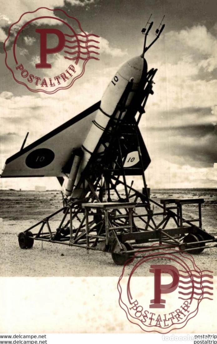 Postkarten: RPPC FAIREY VTO 2 FAIREY BETA RAKETTEN AVIACI&Oacute;N REAL PHOTO POSTCARD