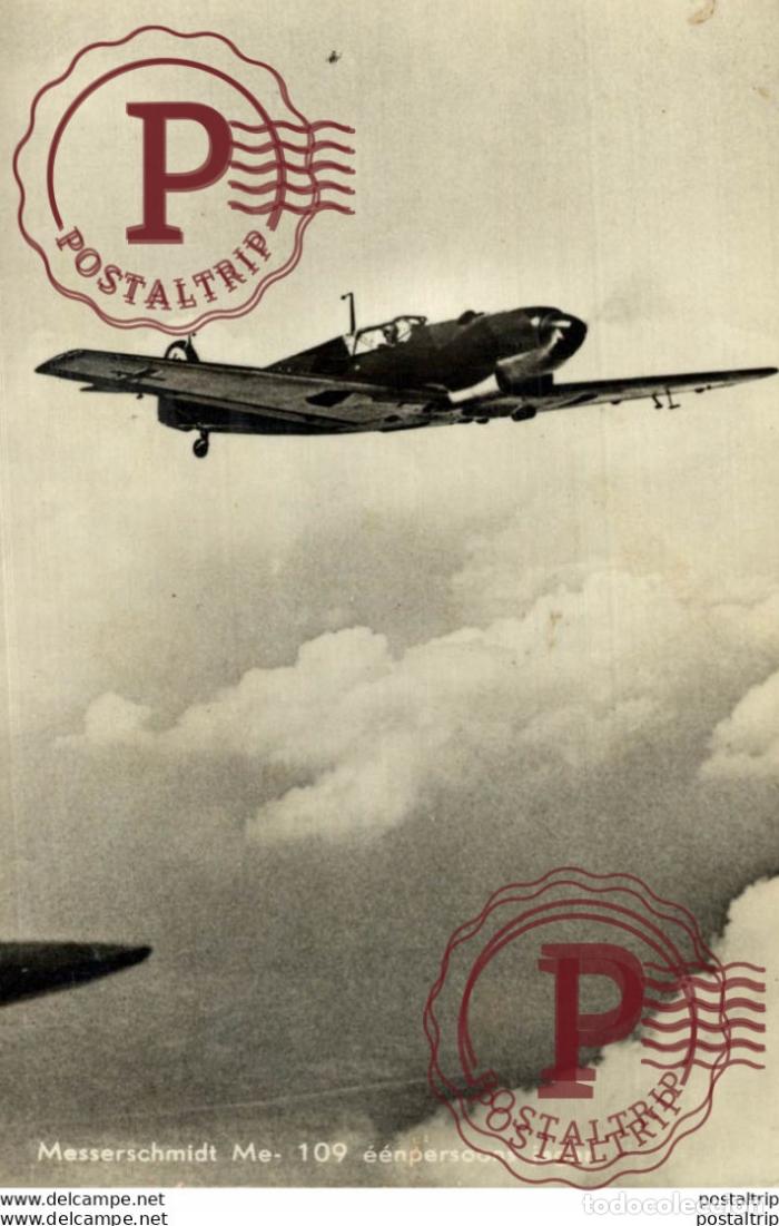 Postkarten: RPPC MESSERSCHMIDT ME 109 JAGER AVIACI&Oacute;N REAL PHOTO POSTCARD