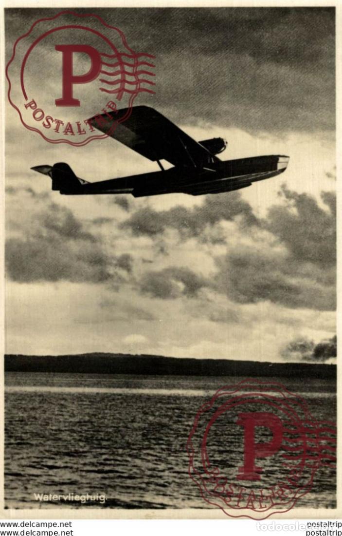 Postkarten: RPPC WATERVLIEGTUIG AVIACI&Oacute;N REAL PHOTO POSTCARD
