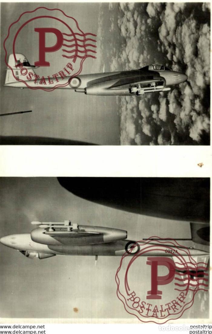 Postkarten: RPPC GLOSTER METEOR F8 AVIACI&Oacute;N REAL PHOTO POSTCARD