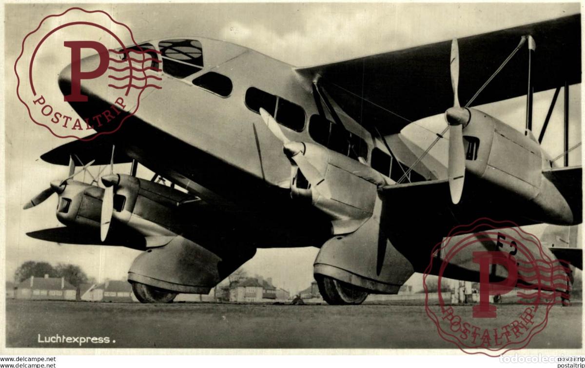 Postkarten: RPPC LUCHTEXPRESS AVIACI&Oacute;N REAL PHOTO POSTCARD