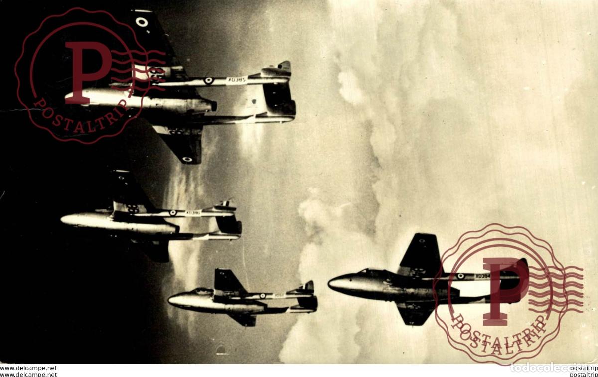 Postais: RPPC DE HAVILLAND 115 VAMPIRE TRAIBER ENGLAND DH GOBLIN 35 TURBOJET REAL PHOTO POSTCARD
