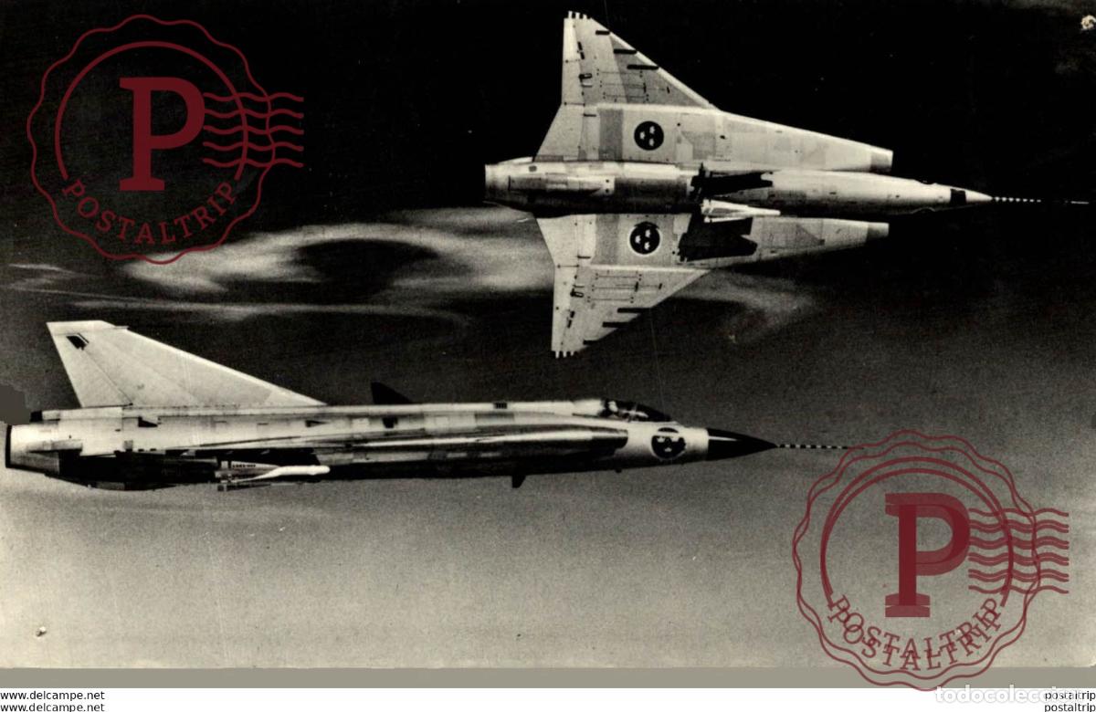 Postais: RPPC SAAB 35F SUEDEN SVENSKA FLYGMOTOR REAL PHOTO POSTCARD