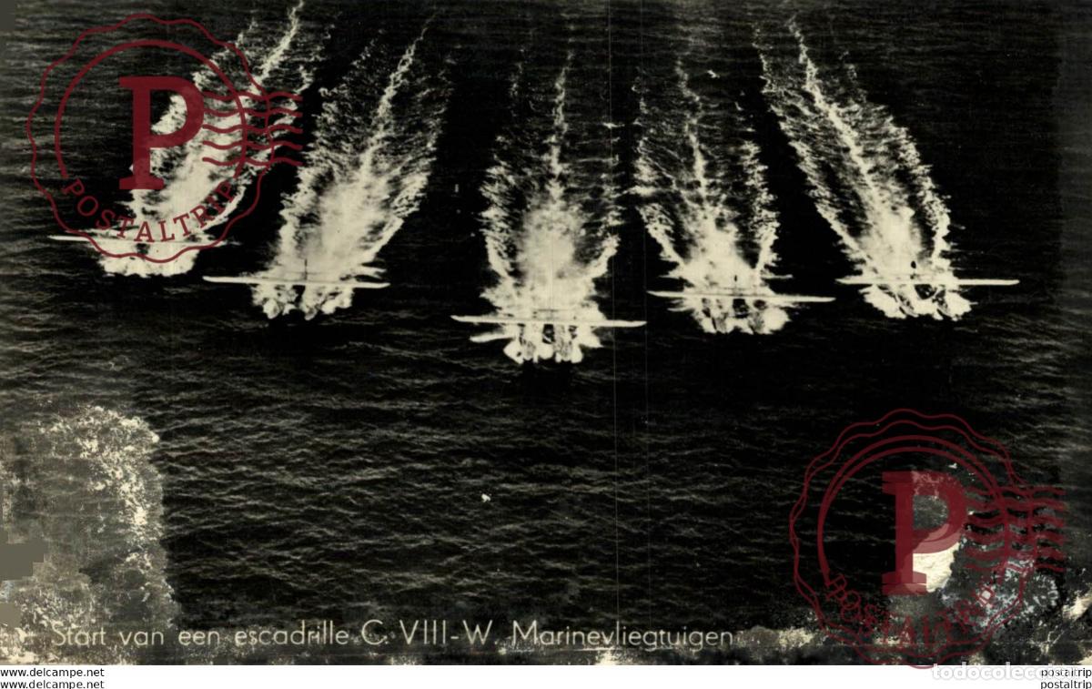 Postais: RPPC ESCADRILLE C VIII MARINEVLIEGTUIGEN REAL PHOTO POSTCARD