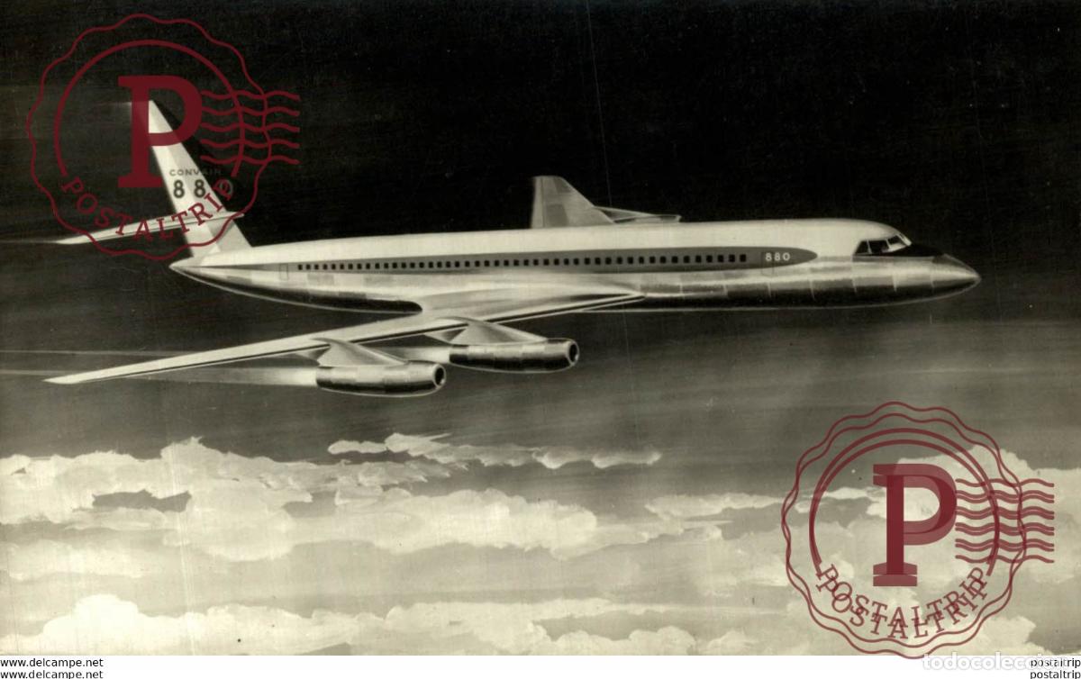 Postais: RPPC CONVAIR 880 USA REAL PHOTO POSTCARD