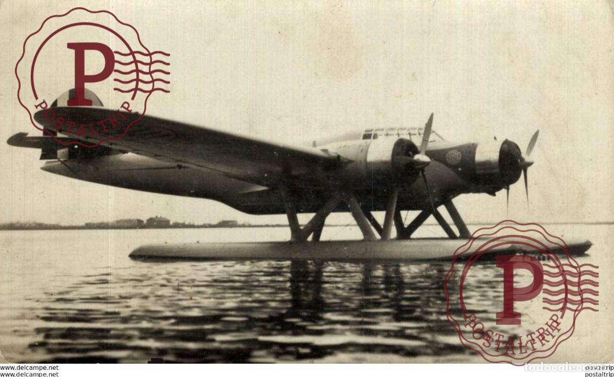 Postais: RPPC. TORPEDO VLIEGTUIG CANT Z 506 B VAN DE ITALIAANSCHE LUCHTMACHT. REAL PHOTO POSTCARD. AVIACI&Oacute;N