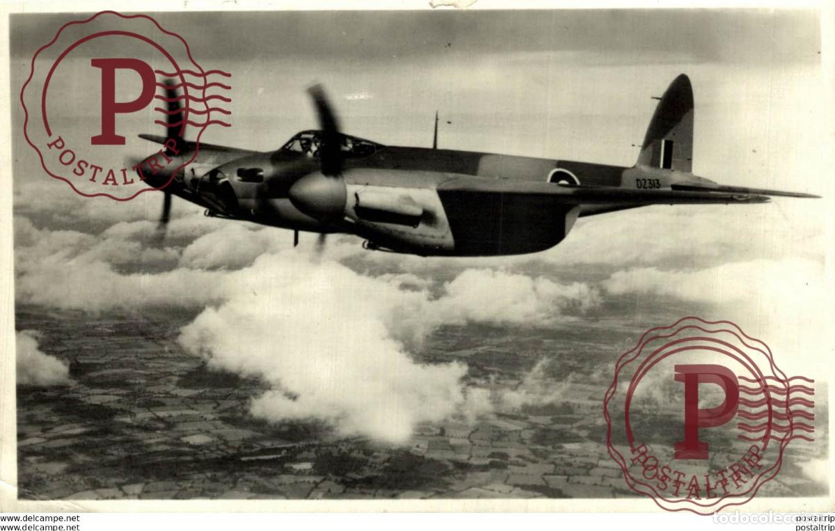 Postais: RPPC. DE HAVILLAND DH98 ,,MOSQUITO 4. REAL PHOTO POSTCARD. AVIACI&Oacute;N