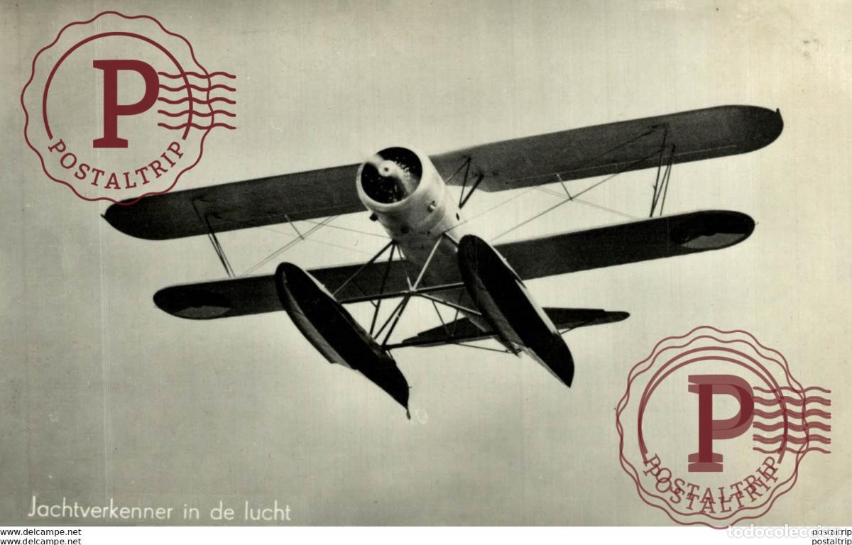 Postais: RPPC. JACHTVERKENNER IN DE LUCHT. REAL PHOTO POSTCARD. AVIACI&Oacute;N