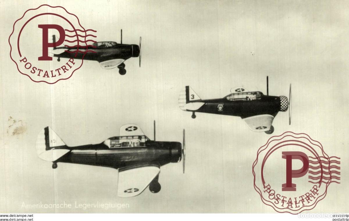 Postales: RPPC. AMERIKAANSCHE LEGERVLIEGTUIGEN. REAL PHOTO POSTCARD. AVIACI&Oacute;N