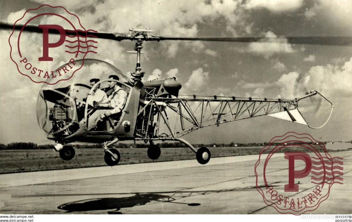 Postales: RPPC. 47D Helicopter. REAL PHOTO POSTCARD. AVIACI&Oacute;N